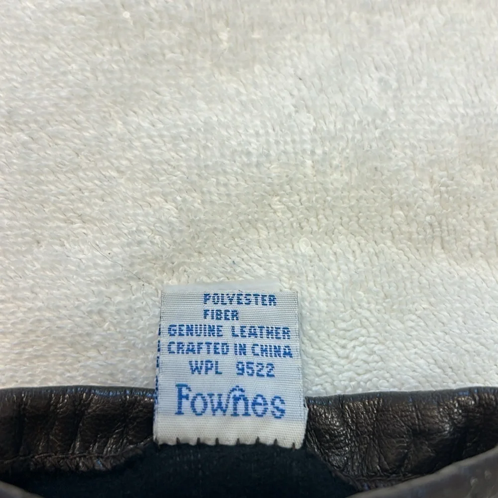 Fownes Women’s Brown Leather Gloves Size M